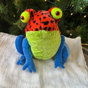 Great American Googly Eyed Frog Plush‎ Toy Red Black Green Blue Stuffed Animal